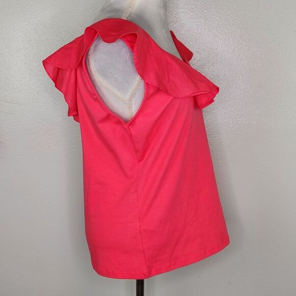 NWT ASOS MNG Mango Fuschia Ruffle Tank Size XXL - Picture 7 of 12